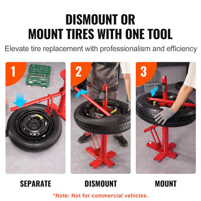 Manual Tire Changer, Portable Hand Bead Breaker Mounting Tool for 203 - 406 mm Tires, Compatible with Car Truck Trailer, Tire Mounting Machine for Home Garage Small Auto Shop - Image 2