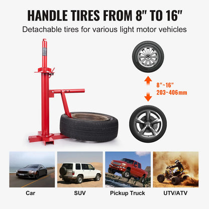 Manual Tire Changer, Portable Hand Bead Breaker Mounting Tool for 203 - 406 mm Tires, Compatible with Car Truck Trailer, Tire Mounting Machine for Home Garage Small Auto Shop - Image 3