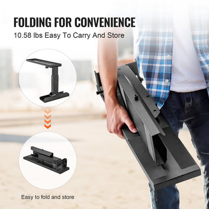 Ladder Levler, 29.8 L x 11.4-18 in H Support Surface, Steel Ladder Leveling Tool, Folding Pitch Hopper, Stair Ladder Stabilizer Easy to Use,Extension Ladder Accessories for Uneven Ground - Image 4