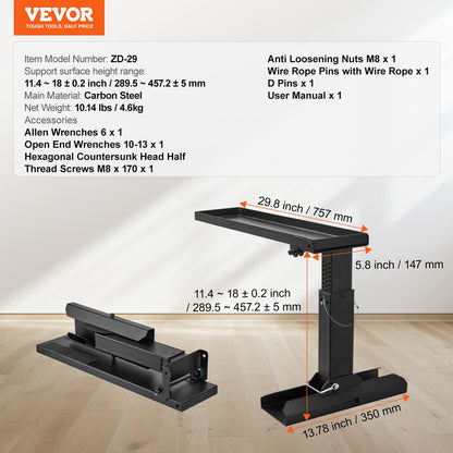 Ladder Levler, 29.8 L x 11.4-18 in H Support Surface, Steel Ladder Leveling Tool, Folding Pitch Hopper, Stair Ladder Stabilizer Easy to Use,Extension Ladder Accessories for Uneven Ground - Image 6