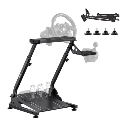 Racing Wheel Stand, Adjustable & Foldable Simulator Stand for Logitech G29 G27 G920 G923, Thrustmaster T300RS T300GT T248 TS-PC TSXW Gaming Cockpit,Pedals Simulator NOT Included - Image 9