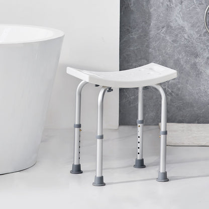 Shower Chair, Adjustable Height Shower Stool with Built-in Handles, Shower Seat for Inside Shower or Tub, Non-Slip Bench Bathtub Stool Seat for Elderly Disabled Handicap, 158.8 kg Capacity - Image 8