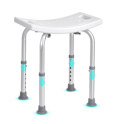 Shower Chair, Adjustable Height Shower Stool with Built-in Handles, Shower Seat for Inside Shower or Tub, Non-Slip Bench Bathtub Stool Seat for Elderly Disabled Handicap, 158.8 kg Capacity - Image 9
