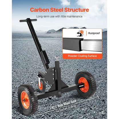 Trailer Dolly, 1500lbs Tongue Weight Capacity, 2 in 1 Trailer Mover with 2 in Ball, 16 in Pneumatic Tires and Universal Wheel, Portable Tow Dolly for Moving Car RV Trailer - Image 5