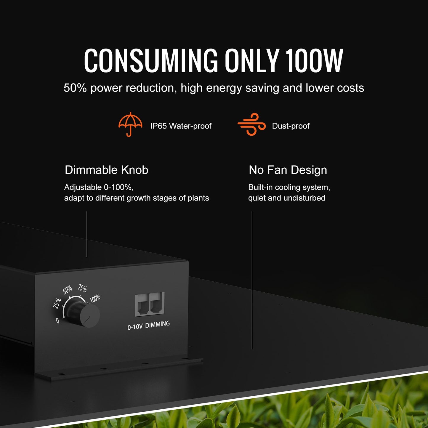 LED Grow Light, 400W Full Spectrum Dimmable, High Yield Samsung 2B1B Diodes Growing Lamp for Indoor Plants Seedling Veg and Bloom Greenhouse Growing, Daisy Chain Driver for 4x4/5x5 ft Grow Tent - Image 6