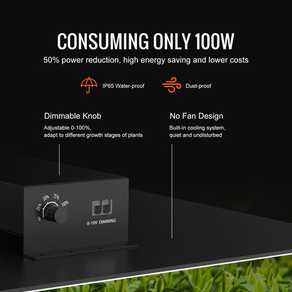 LED Grow Light, 400W Full Spectrum Dimmable, High Yield Samsung 2B1B Diodes Growing Lamp for Indoor Plants Seedling Veg and Bloom Greenhouse Growing, Daisy Chain Driver for 4x4/5x5 ft Grow Tent - Image 6