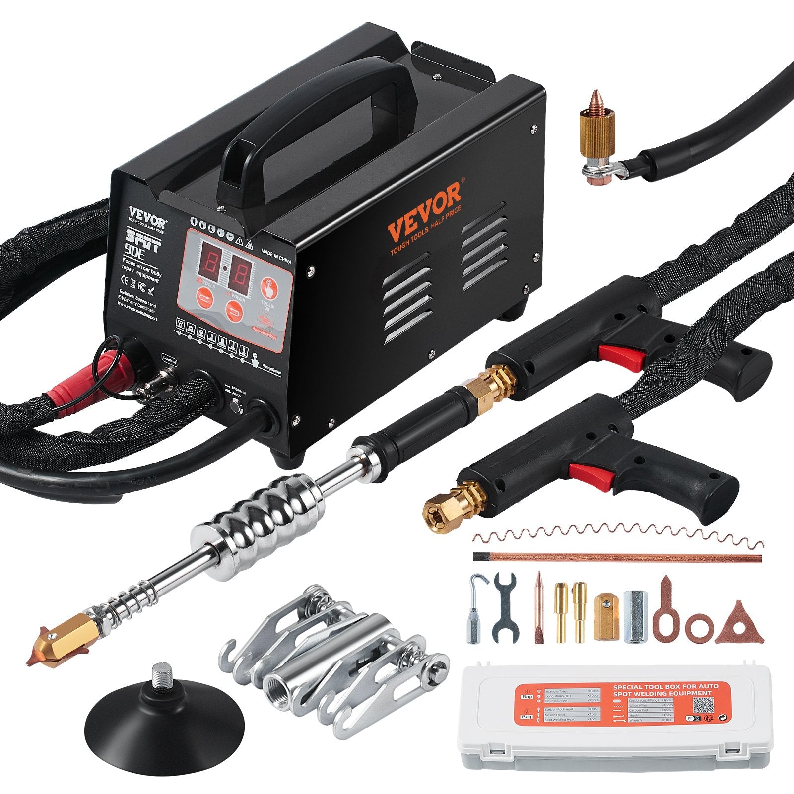 Spot Welder Dent Puller 3KW Stud Welder Dent Repair Kit with 2 Welding Gun - Image 9