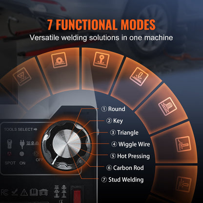 Stud Welder Dent Repair Kit Spot Welding Dent Puller Machine with 7 Modes - Image 3
