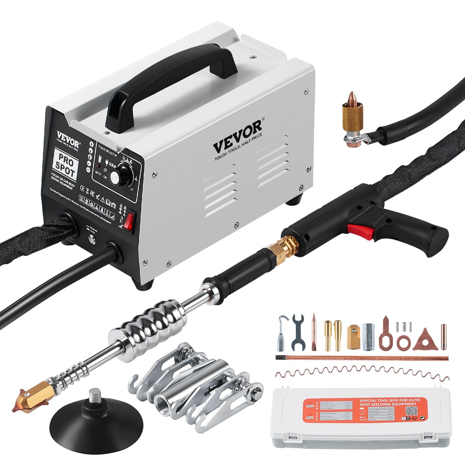 Stud Welder Dent Repair Kit, 1.8KW Spot Welder Dent Puller with Auto/Manual Welding & 7 Versatile Modes, Auto Body Spot Welding Dent Puller Machine for Car, Truck Dent Repair - Image 9