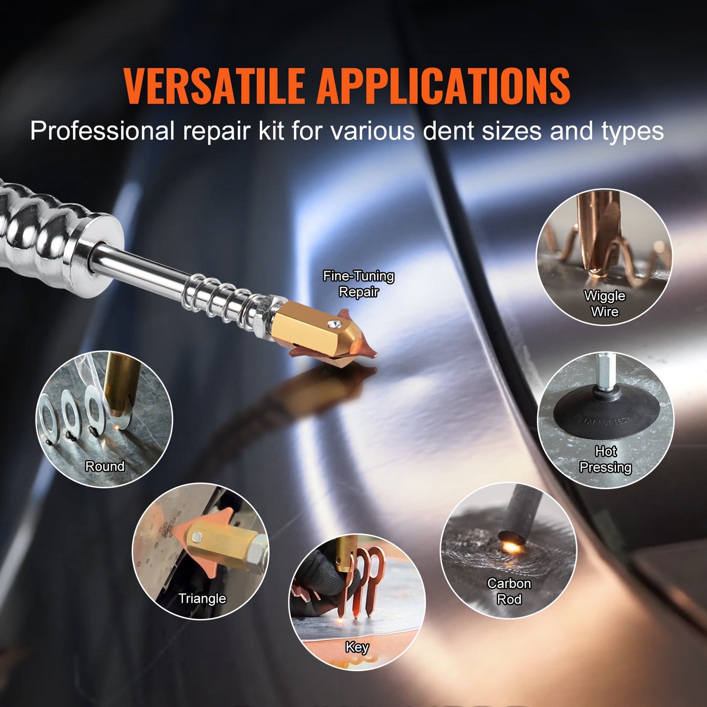 Stud Welder Dent Repair Kit, 3KW Spot Welder Dent Puller with Auto/Manual Welding & 9 Versatile Modes, Auto Body Spot Welding Dent Puller Machine for Car, Truck Dent Repair - Image 4