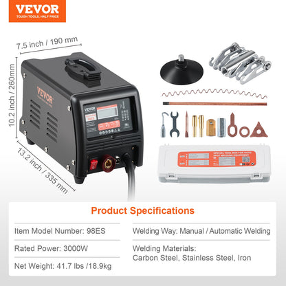 Stud Welder Dent Repair Kit, 3KW Spot Welder Dent Puller with Auto/Manual Welding & 9 Versatile Modes, Auto Body Spot Welding Dent Puller Machine for Car, Truck Dent Repair - Image 7