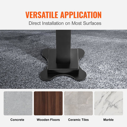 Handrail Outdoor Stairs 47.6 X 35.2 Inch Outdoor Handrail Outdoor Stair Railing Adjustable from 0 to 30 Degrees Handrail for Stairs Outdoor Aluminum Black Stair Railing Fit 3-4 Steps - Image 5