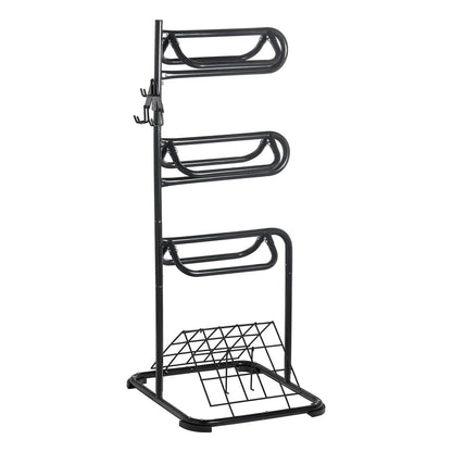 Freestanding Saddle Stand, 30 x 30 x 68.5 in, 3 Tiers Saddle Rack, Heavy Duty Saddle Blanket Holder with Removable & Rotating Tiers, English & Western Saddle Rack for Tack Room Organization - Image 9