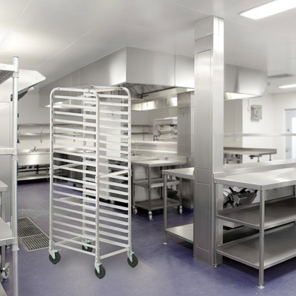 Bun Pan Rack, 20-Tier Commercial Bakery Racks with Brake Wheels, Aluminum Racking Trolley Storage for Half & Full Sheet, Speed Rack For Kitchen Home, Bread Baking Equipment, 660x517x1767 mm - Image 8