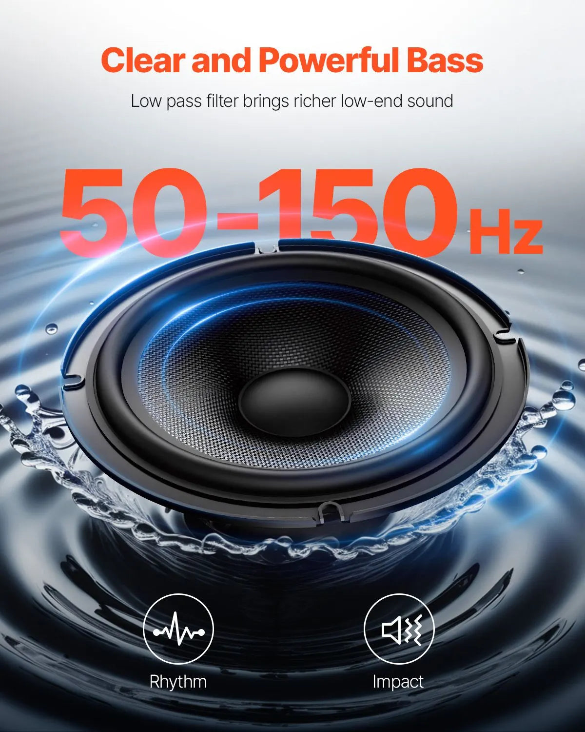 8" 300W Under Seat Car Subwoofer Slim Powered Car/Truck Subwoofer System - Image 4