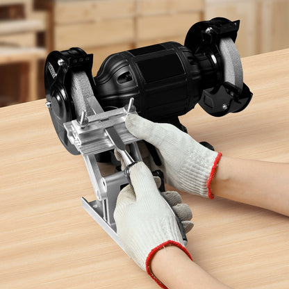 Sharpening Tool Rest Jig, Adjustable Replacement Tool Rest Sharpening Jig for 6" or 8" (152 mm or 203 mm) Bench Grinders – with Flat Miter Slide for 0–2.5 inch (0–64 mm) Wide Blades and Chisels - Image 8