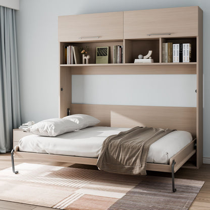 Murphy Bed Kit, Full Size, Deluxe DIY Wall Bed Mechanical Hardware Kit, Pneumatic Lever Heavy Duty Bed Frame Support, Folding Cabinet Wall Bed Space Saving Design for Guestroom, Easy to Build - Image 7