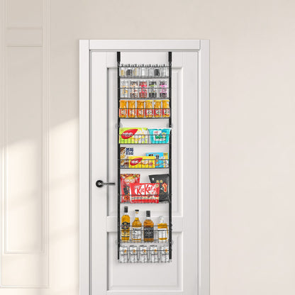 8-Tier Over the Door Pantry Organizer Hanging Storage Rack Adjustable - Image 8