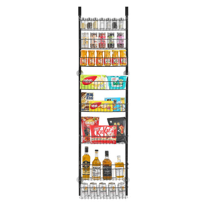 8-Tier Over the Door Pantry Organizer Hanging Storage Rack Adjustable - Image 9