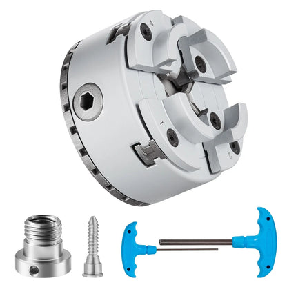 KP96 Lathe Chuck, 4-Jaw 96 mm Diameter, Metal Lathe Chuck Turning Machine Accessories, Self-centering Tool, for Lathe, Precision Machining, Grinding Machines, Milling Machines