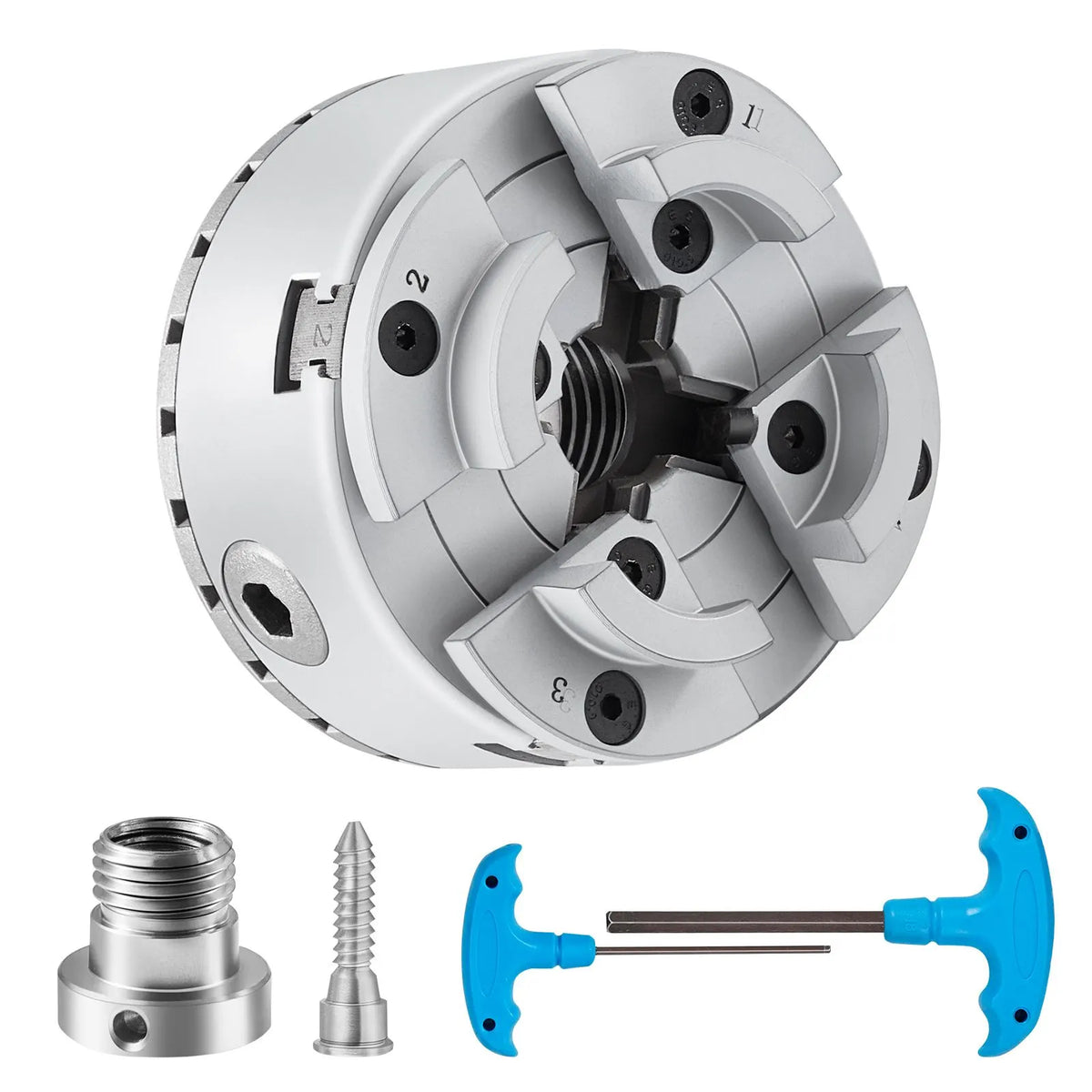 KP96 Lathe Chuck, 4-Jaw 96 mm Diameter, Metal Lathe Chuck Turning Machine Accessories, Self-centering Tool, for Lathe, Precision Machining, Grinding Machines, Milling Machines - Image 9