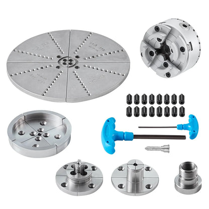 KP965 Lathe Chuck, 4-Jaw 96 mm Diameter, Metal Lathe Chuck Turning Machine Accessories with 5 Sets of Jaws, Self-centering Tool, for Precision Machining, Grinding Machines, Milling Machines - Image 9