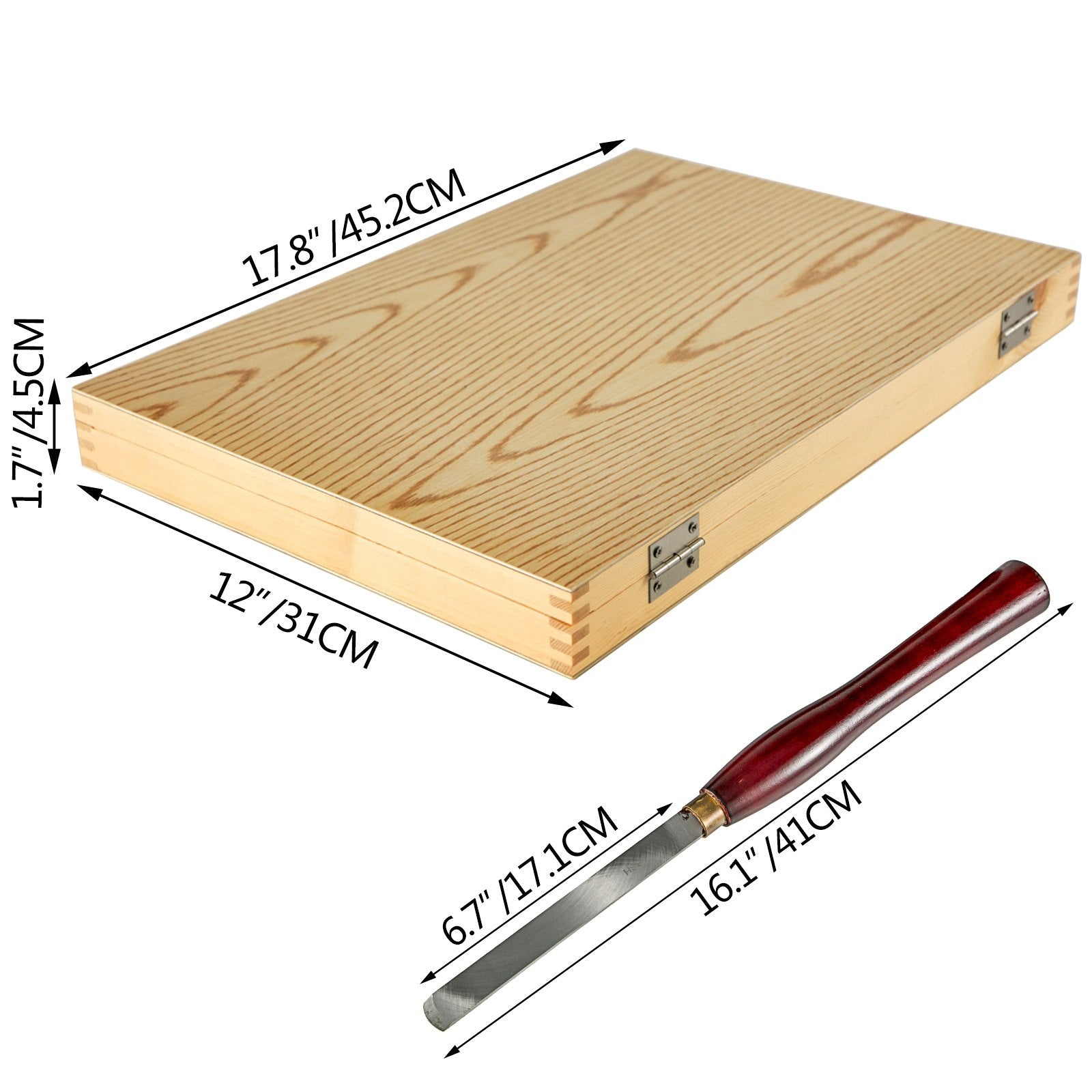 Woodworking Lathe Chisel Set 8 Piece Set Lathe Chisel HSS Steel Blades Wood Turning Tools Wooden Case for Storage for Wood Carving Root Carving Furniture Carving Lathes Red - Image 8