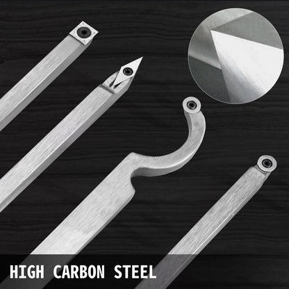 Wood Turning Tools for Lathe 4 PCS Set, Carbide Lathe Tools with Diamond Shape, Round, Square Cutters, Turning Lathe Chisels with Comfortable Grip Handles Lathe Tools for Craft DIY Hobbyists - Image 3
