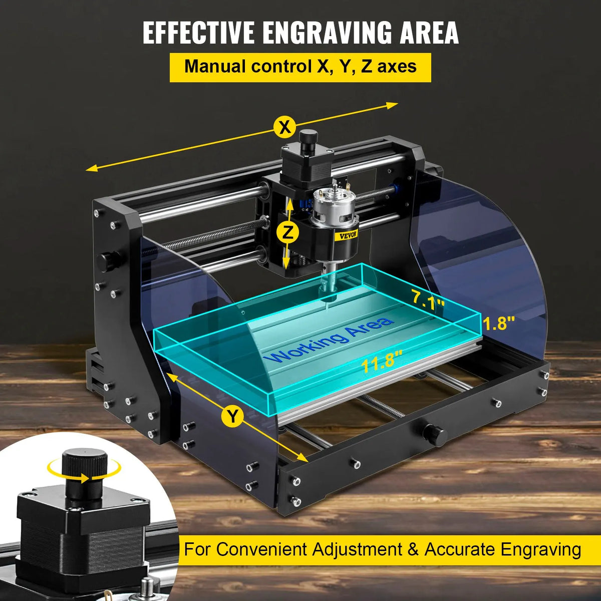 Cnc 3018 Pro 10000RPM Cnc 3018 300×180×45mm Cnc Machine GRBL Control Mini Laser Engraver with Offline Controller 3 Axis laser engraving machine for Carving Milling Plastic Acrylic PVC - Image 3