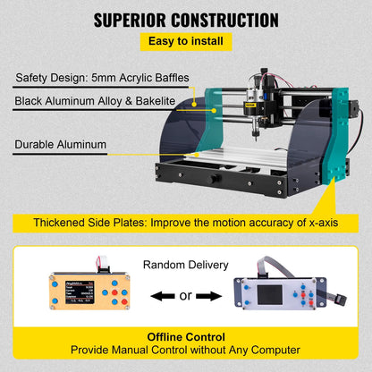 Cnc 3018 Pro 10000RPM Cnc 3018 300×180×45mm Cnc Machine GRBL Control Mini Laser Engraver with Offline Controller 3 Axis laser engraving machine for Carving Milling Plastic Acrylic PVC - Image 6