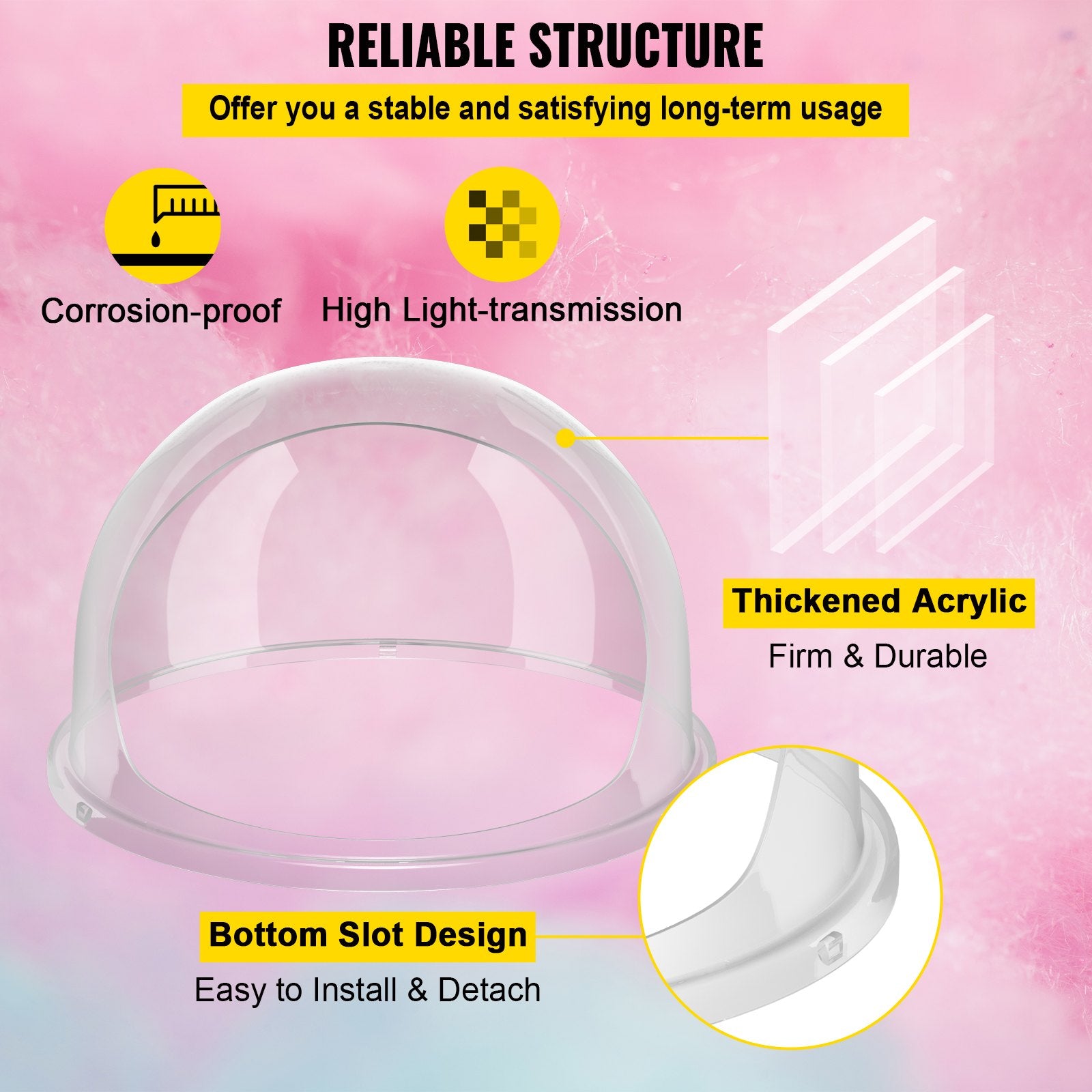 Candy Machine Bubble Shield 20.5 Inch Clear Plastic Cotton Candy Cover for Commercial Candy Maker Machine - Image 4