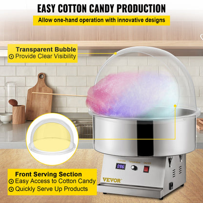 Candy Machine Bubble Shield 20.5 Inch Clear Plastic Cotton Candy Cover for Commercial Candy Maker Machine - Image 6