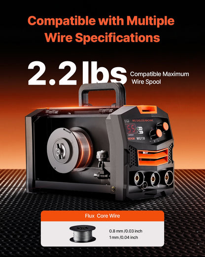 MIG Welder 130Amp Gasless Flux Core Mig Welding Machine with IGBT Inverter - Image 6
