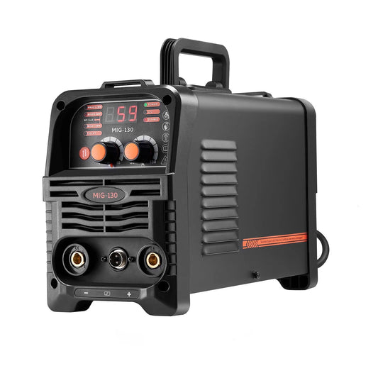 MIG Welder, 130Amp Synergic Mig Welding Machine, 3-in-1 Flux Core MIG/Stick/Lift TIG Multi-Process Welder Machine, Portable Mig Welder with IGBT Inverter Technology & Digital Display Screen - Image 9