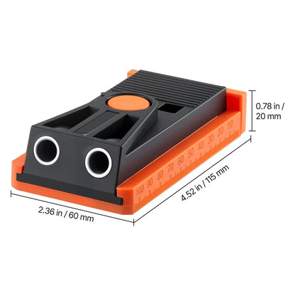 Pocket Hole Jig Kit, 12.7 to 38.1 mm Adjustable, Mini Jig Pocket Hole System with Step Drill, Hex Wrench, Drill Stop Ring, Square Drive Bit, and Screws, Reinforced Nylon Frame, for Woodworking - Image 8