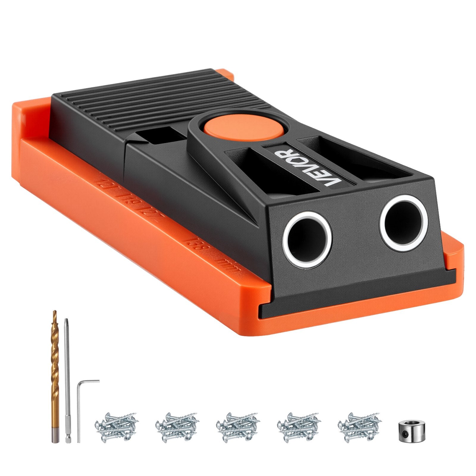 Pocket Hole Jig Kit, 12.7 to 38.1 mm Adjustable, Mini Jig Pocket Hole System with Step Drill, Hex Wrench, Drill Stop Ring, Square Drive Bit, and Screws, Reinforced Nylon Frame, for Woodworking - Image 9