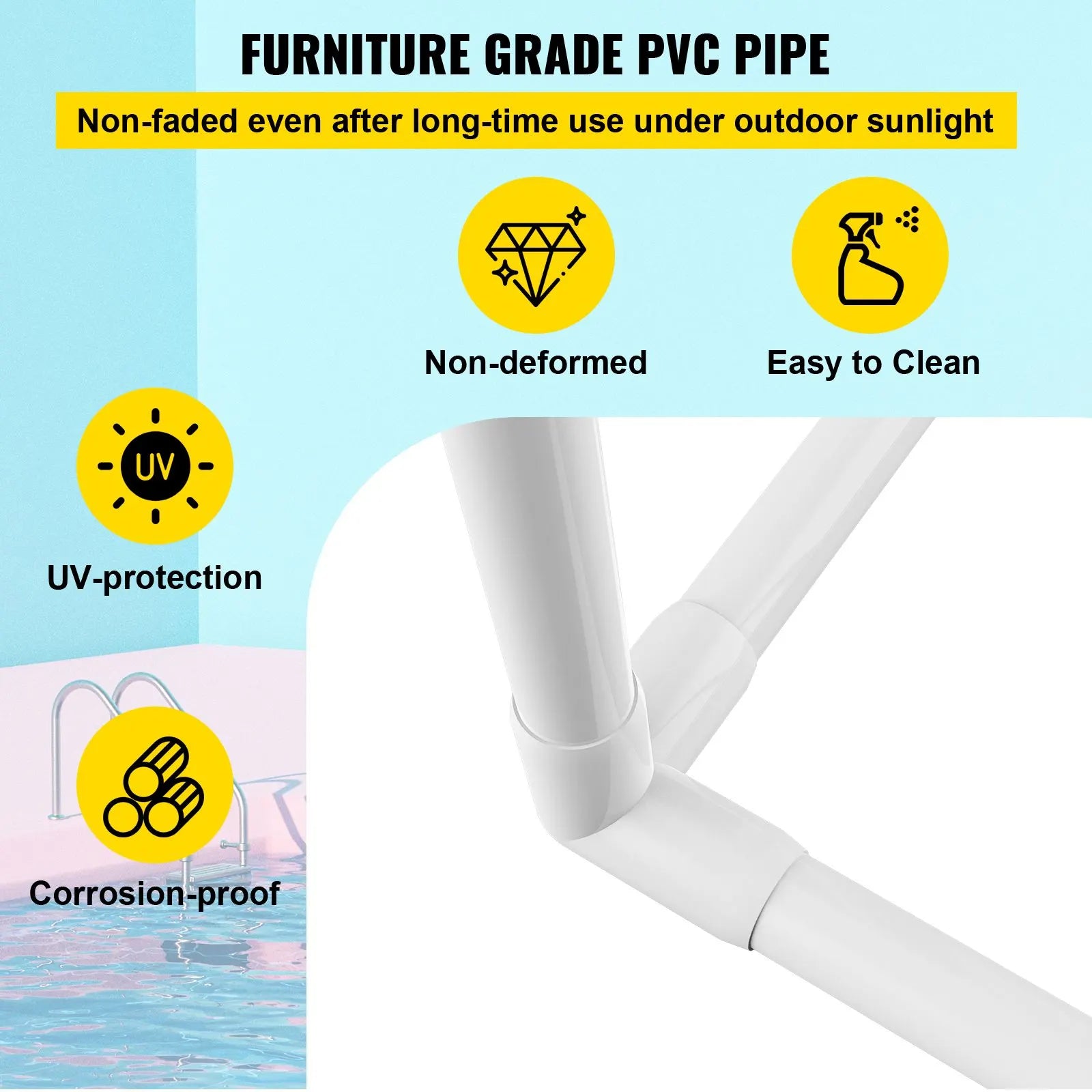 Outdoor Towel Rack Pool Towel Rack 7 Bar Curved White Freestanding Patio - Image 4
