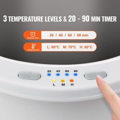Towel Warmer Bucket, 20L Large Towel Warmer for Bathroom, Auto Shut Off Towel Heater with 4-Level Timer Fits up to Two 40"x70" Oversized Towels, Bathrobes, Blankets, ETL & FCC Certified - Image 3