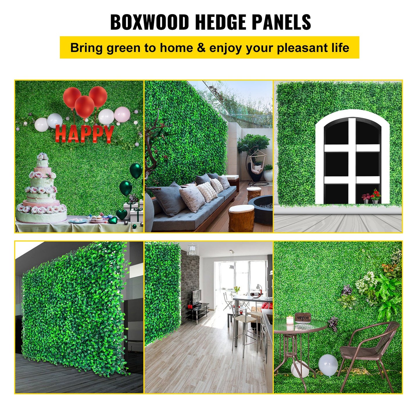 Artificial Boxwood Panels, 14 PCS50.8x50.8cmBoxwood Hedge Wall Panels, PE Artificial Grass Backdrop Wall 4 cm , Privacy Hedge Screen for Decoration of Outdoor, Indoor, Garden, Fence, and Backyar - Image 2