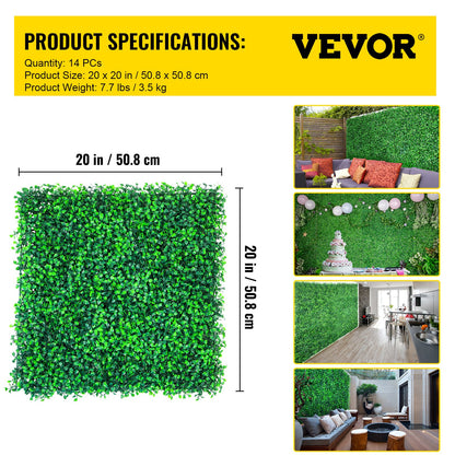 Artificial Boxwood Panels, 14 PCS50.8x50.8cmBoxwood Hedge Wall Panels, PE Artificial Grass Backdrop Wall 4 cm , Privacy Hedge Screen for Decoration of Outdoor, Indoor, Garden, Fence, and Backyar - Image 7