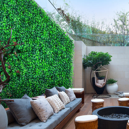 Artificial Boxwood Panels, 20 PCS 20\"x20\" Boxwood Hedge Wall Panels, PE Artificial Grass Backdrop Wall 1.6\", Privacy Hedge Screen for Decoration of Outdoor, Indoor, Garden, Fence, and Backyar - Image 8