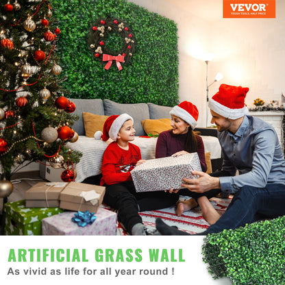 Artificial Boxwood Panel UV 12pcs Boxwood Hedge Wall Panels Artificial Grass Backdrop Wall 20X20" 4cm Green Grass Wall Fake Hedge for Decor Privacy Fence Indoor Outdoor Garden Backyard - Image 2