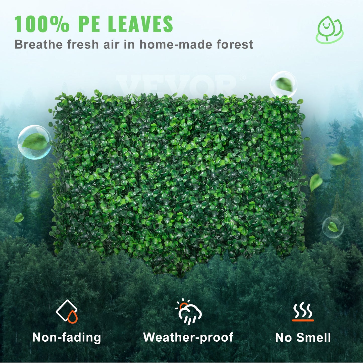 Artificial Boxwood Panel UV 12pcs Boxwood Hedge Wall Panels Artificial Grass Backdrop Wall 20X20" 4cm Green Grass Wall Fake Hedge for Decor Privacy Fence Indoor Outdoor Garden Backyard - Image 3