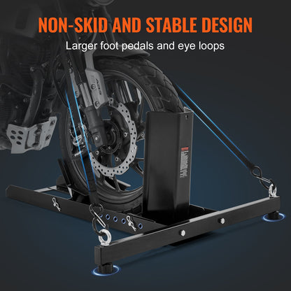 Motorcycle Wheel Chock Upright, 816.5 kg Capacity, Heavy-duty Steel Motorcycle Front Wheel Stand with 6 Adjustable Holes, For 381-558.8 mm Off-Road Motorcycles, Standard Motorcycles - Image 4