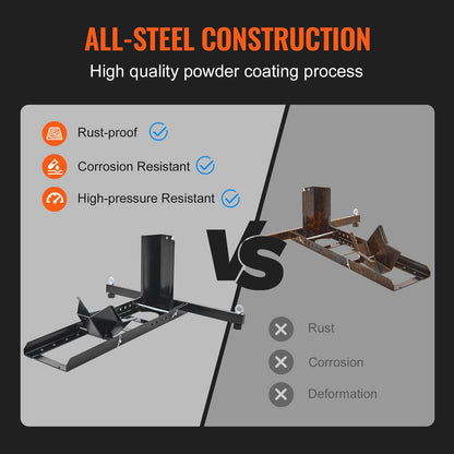 Motorcycle Wheel Chock Upright, 816.5 kg Capacity, Heavy-duty Steel Motorcycle Front Wheel Stand with 6 Adjustable Holes, For 381-558.8 mm Off-Road Motorcycles, Standard Motorcycles - Image 5