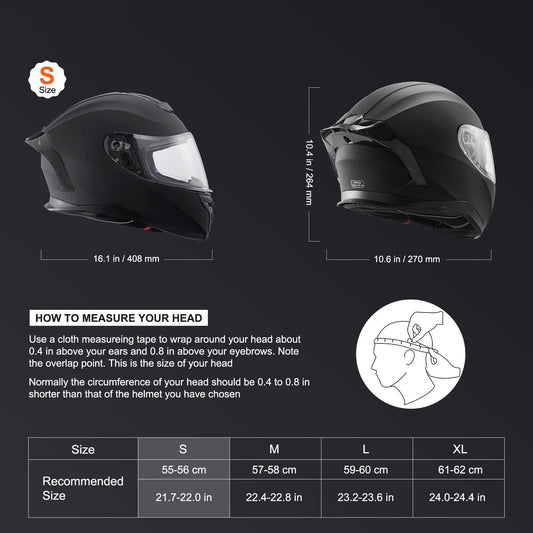 Full Face Motorcycle Helmet Motocross Helmet with Bluetooth Slot - Image 2