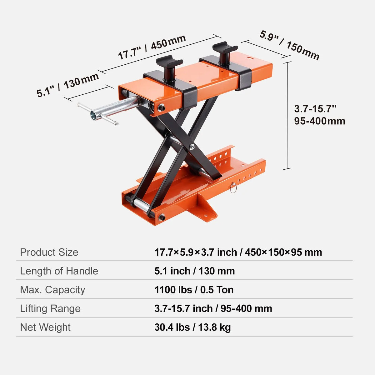 Motorcycle Lift Scissor Jack Stand 1100 Lb with Saddle ATV Lift Dirt Bike - Image 7