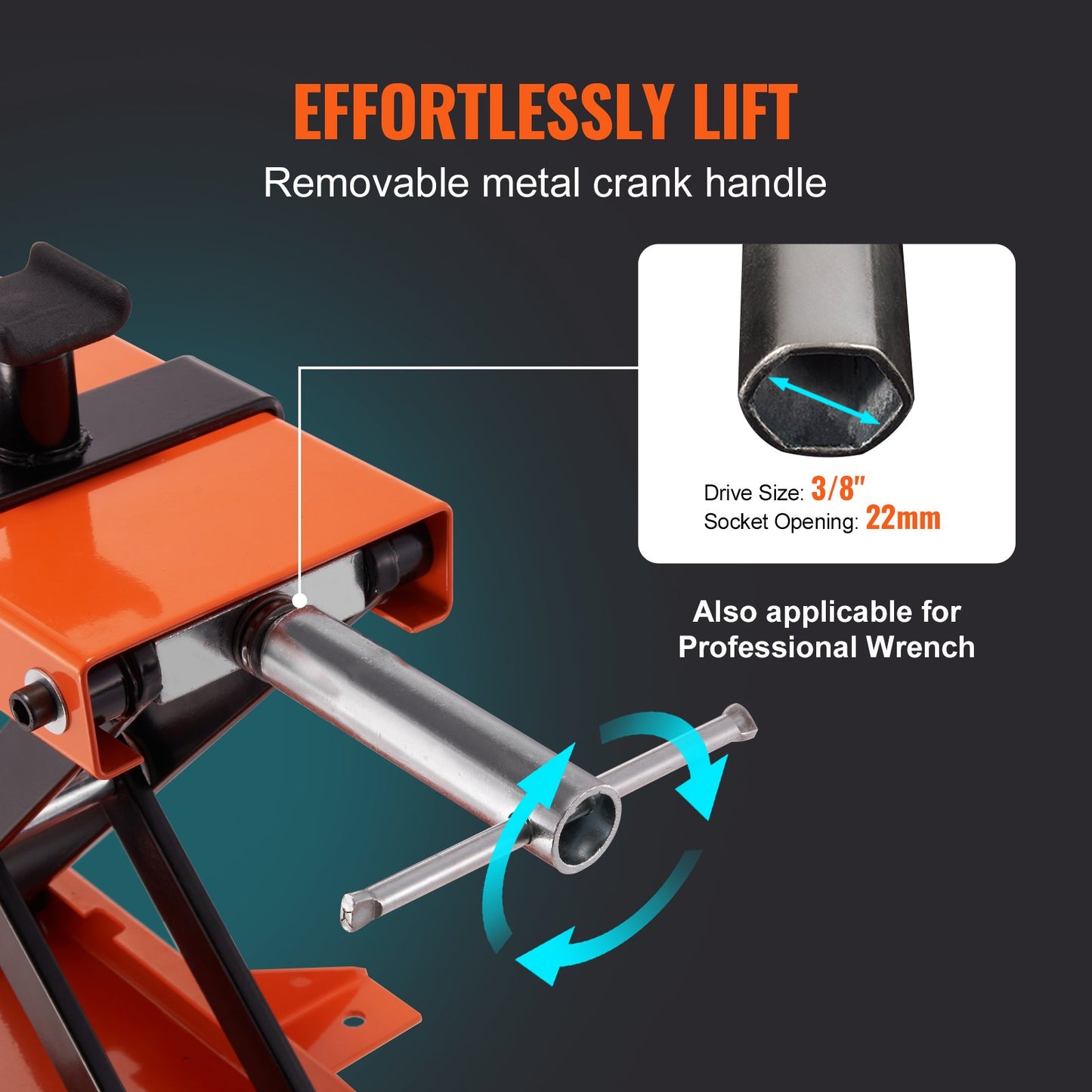 Motorcycle Lift Scissor Jack Stand 1100 Lb with Saddle ATV Lift Dirt Bike - Image 5