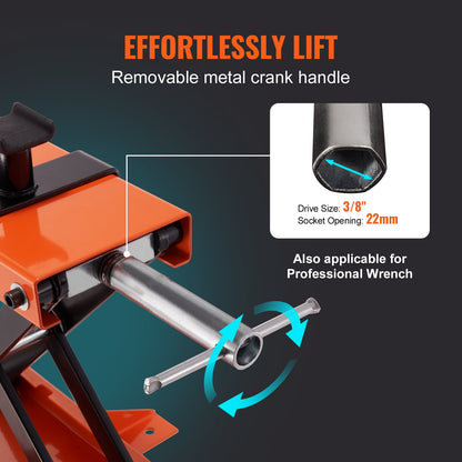 Motorcycle Lift Scissor Jack Stand 1100 Lb with Saddle ATV Lift Dirt Bike - Image 5