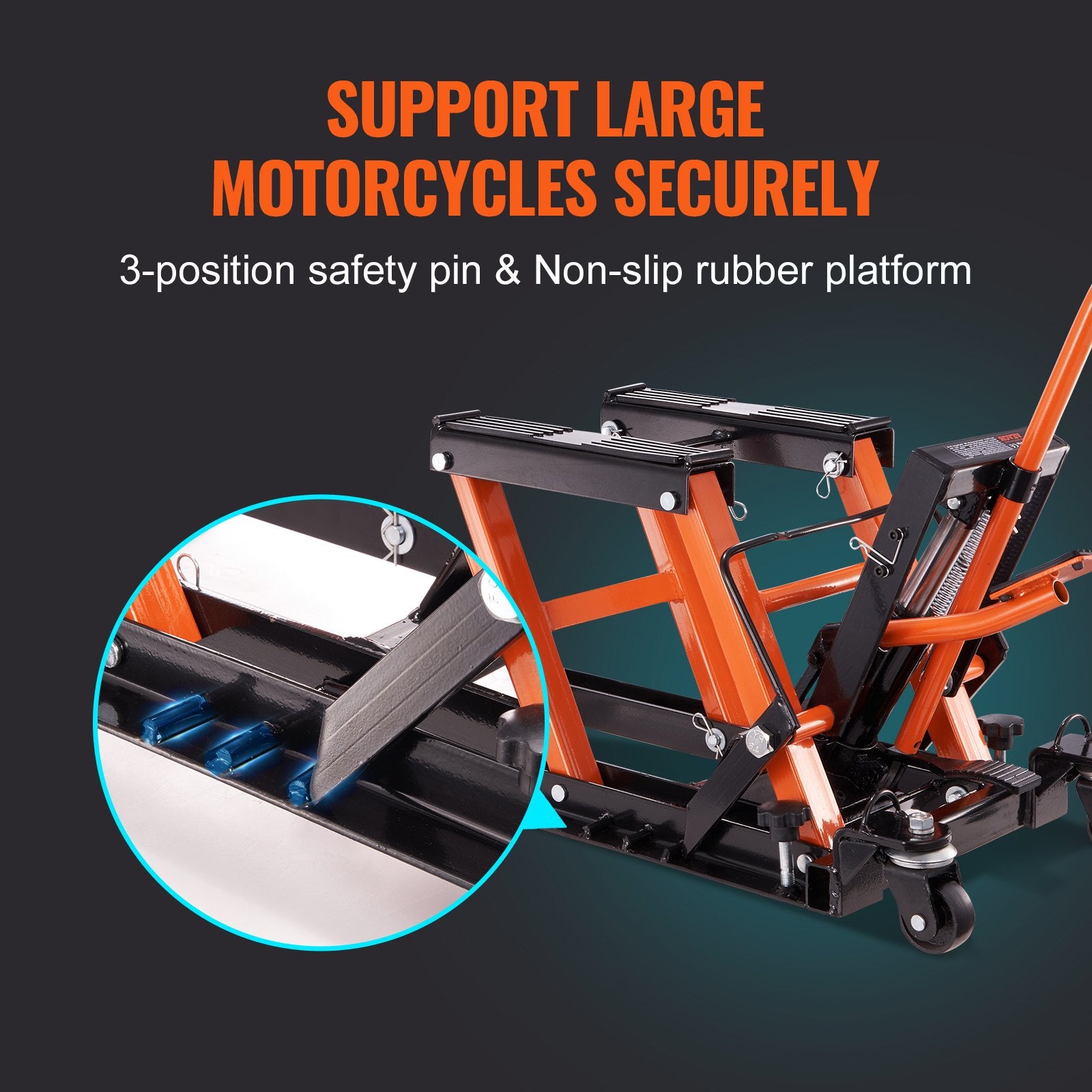 Motorcycle Hydraulic Pump Jack 1500 LBS ATV Dirt Bike Stand - Image 4